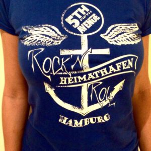 T-Shirt "Heimathafen" - Damen (blau/schwarz)